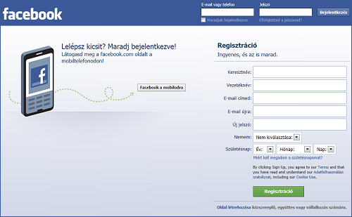 Facebook belepes