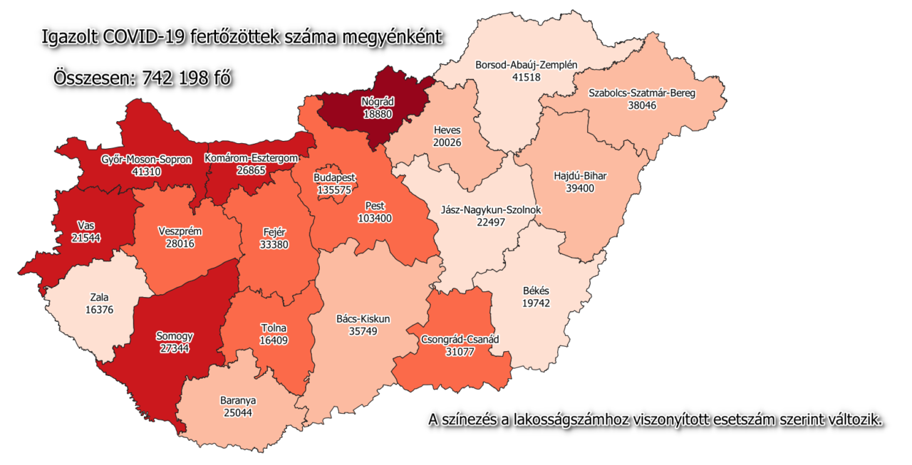 Covid terkep megye210416