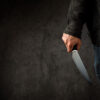 Criminal with large sharp knife